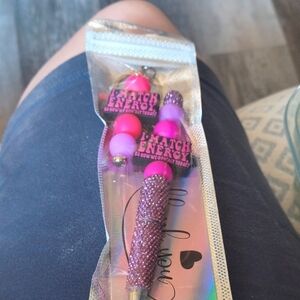 Pink and Purple Beaded Pen